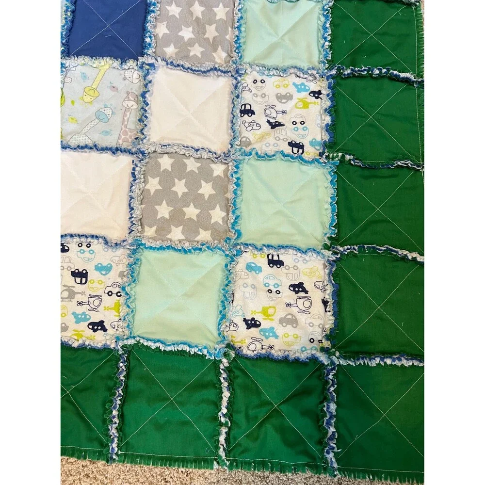 Cotton and Flannel Toddler Rag Quilt